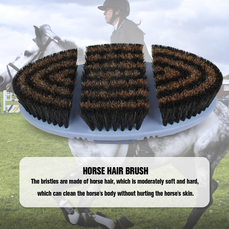 Horse Body Brush Flexible Professional Grooming Tool For Horse Brush, Dirt Removal Equine Supply Hold In Hand - PawsPlanet Australia