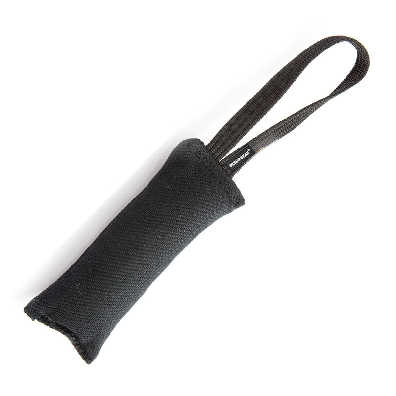 Dingo Gear French Linen tug Toy for Dog, Dog Bumper for Training, Agility, tug of war, Dog bite Pillow for Strong Dog, 1handle 11" Black S00073 1 handle Large - PawsPlanet Australia