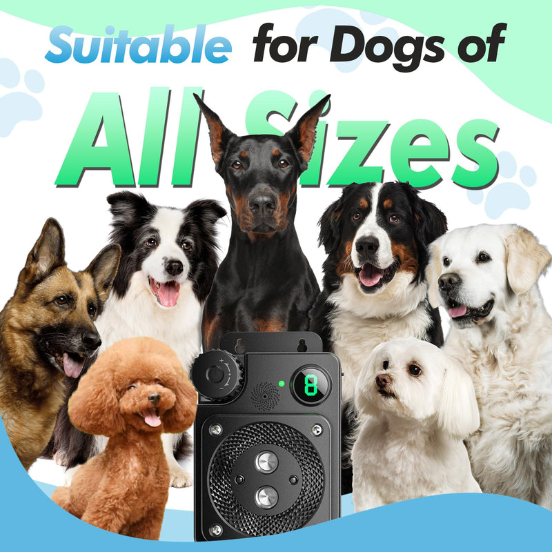 Anti Barking Device for Dogs, Ultrasonic Dog Bark Deterrent Devices, Dog Barking Deterrent Devices,3 Modes Ultrasonic Bark Box, Dog Barking Stopper Long Range 50ft, for Indoor & Outdoor Use Black