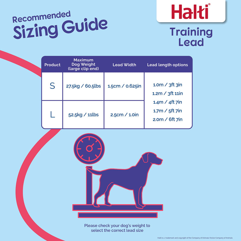 HALTI Training Leash - Multifunctional Double-Ended Dog Leash, Ideal for Anti-Pulling Dog Training. Easy to Use, Lightweight & Durable. Suitable for Medium to Large Dogs & Puppies (Size Large, Black) - PawsPlanet Australia