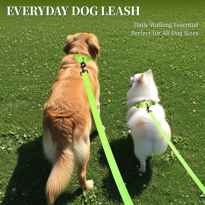 VIVAGLORY Dog Leash Dailyx Pet Leash with Soft Padded Handle for Training & Walking, Heavy Duty & Double Layer Nylon for Pet Puppy, 3ft x 1in, Bright Yellow Leash (3 ft. x 1 in.) - PawsPlanet Australia