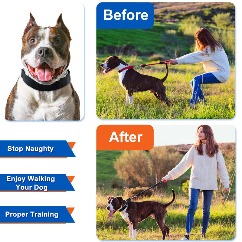 Supet Dog Prong Collar, Dog Choke Collar Adjustable Dog Pinch Collar with Quick Release Buckle/Nylon Cover for Small Medium Large Dogs Black M (Neck:16''-18'' Weight Around:50 lbs) - PawsPlanet Australia