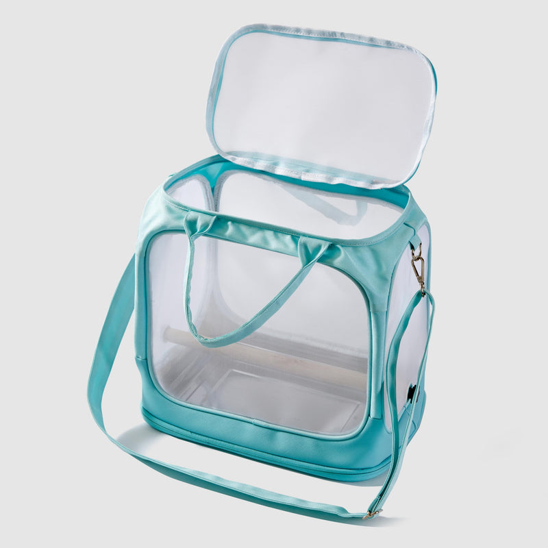 Fosrion Foldable Bird Travel Carrier with Perch and Tray - Portable Mesh Cage for Parrots and Small Birds - PawsPlanet Australia