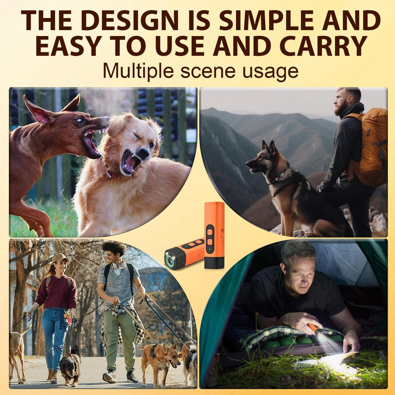 Dog Bark Deterrent Device, Anti Barking Devices for Dogs, Indoor Outdoor Use Rechargeable, Dog Bark Deterrent Device with LED Flashlight, Suitable for Training to Improve Bad Behavior - PawsPlanet Australia
