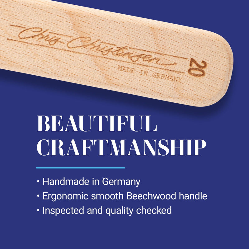 Chris Christensen Dog Brush, 5.75" x 1.25" Little Wonder Pin Brush (20mm), Original Series, Groom Like a Professional, Stainless Steel Pins, Lightweight Beech Wood Body, Ground and Polished Tips Brown 20mm-Mini