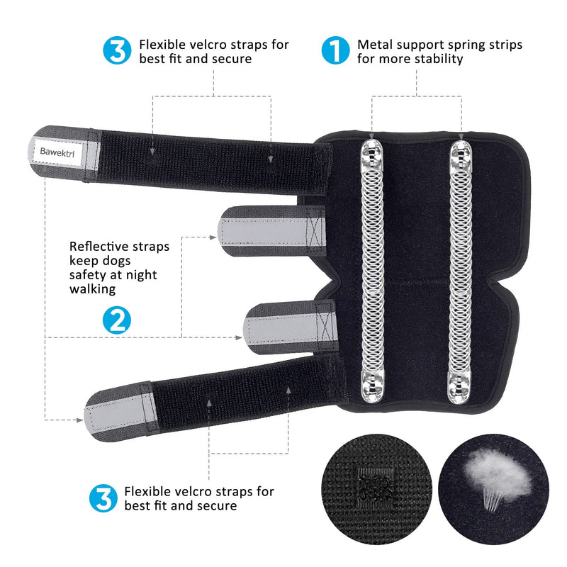 Dog Leg Braces for Back Legs,ACL Brace for Large Dogs Rear Legs, Joint Compression Warps Support for Hind Leg with Injury Sprain, Wound Care and Loss of Stability from Arthritis (1 Pair) Large（1Pair） - PawsPlanet Australia