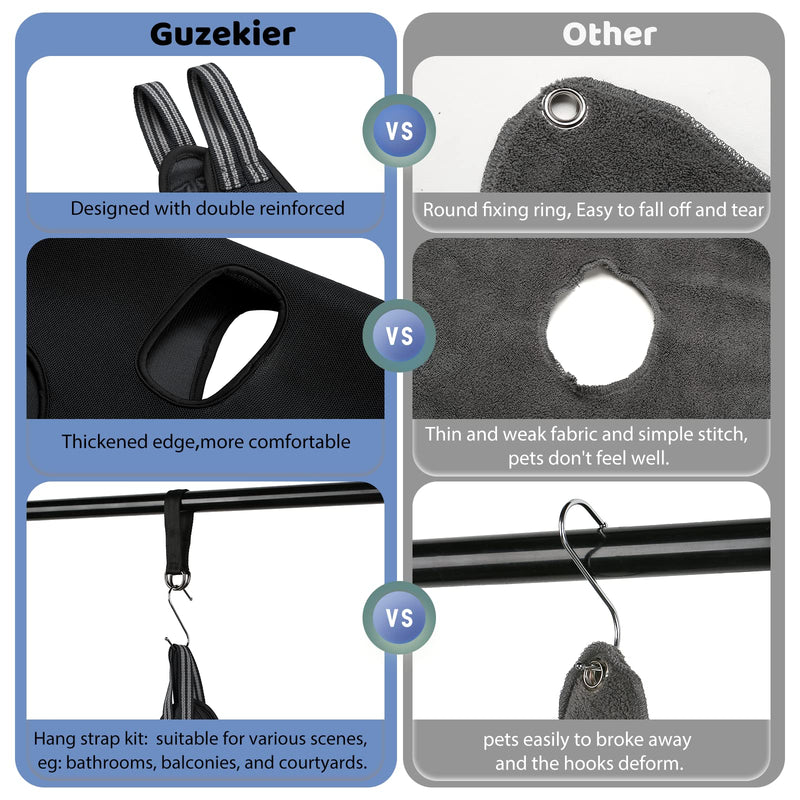 Guzekier Dog Grooming Hammock for Trim Nail, Dog Sling for Grooming, Dog Hammock Restraint Bag with Nail Clippers/Trimmer, Nail File, Pet Comb,Ear/Eye Care XL（Weight：80-120LB） - PawsPlanet Australia