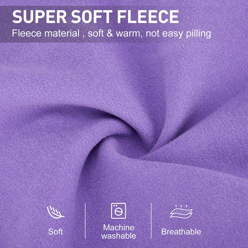 Soft Fleece Dog Sweatshirt - Warm Dog Sweaters for Small Medium Dogs Cats Cold Weather - Cat Sweater Pullover Stretchy Hoodie Easy On - Comfortable Dog Winter Clothes Pet Sweaters Vest for Doggie Purple L - PawsPlanet Australia
