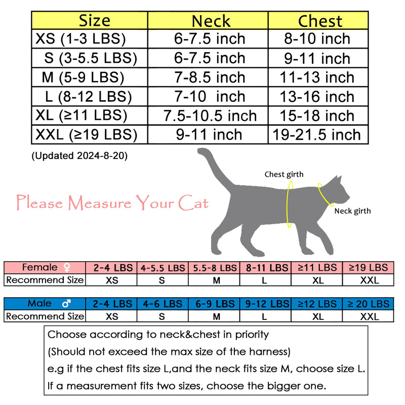 Escape Proof Cat Harness with Leash Large, Adjustable Cat Walking Jackets, Padded Cat Vest Sailor Suit Navy L(3.5-5.5kgs) - PawsPlanet Australia