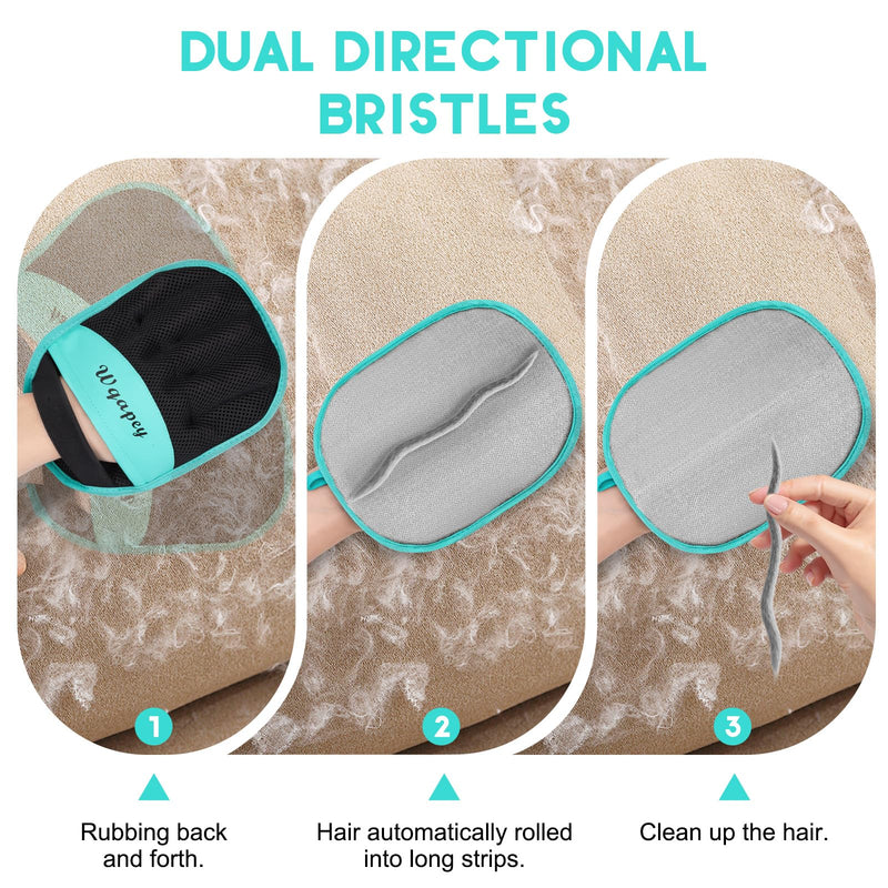 Pet Hair Remover, Electrostatic Pet Hair Removal Gloves, Reusable Cat & Dog Hair Remover for Couch, Furniture, Carpet, Curtain, Upgraded Animal Fur Removal Tool, Cat Grooming Gloves-1 PCS - PawsPlanet Australia