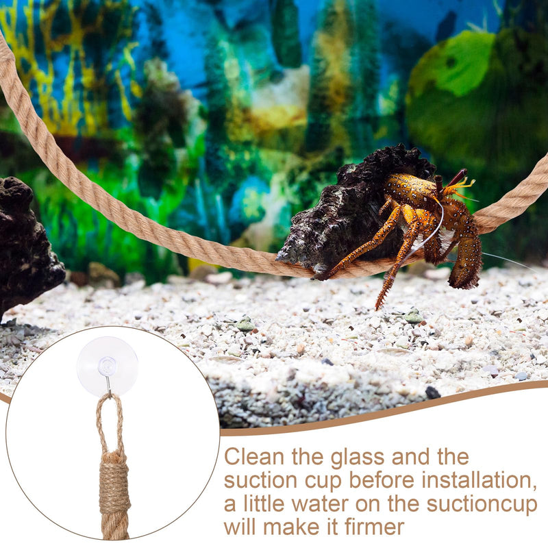 Hermit Crab Toys 23.6 Inch Hermit Crab Climbing Jute Rope Ladder with Hooks Hermit Crab Toys Reptile Tank Terrarium Accessories Habitat Decor for Hermit Crab Lizards Geckos Snakes - PawsPlanet Australia