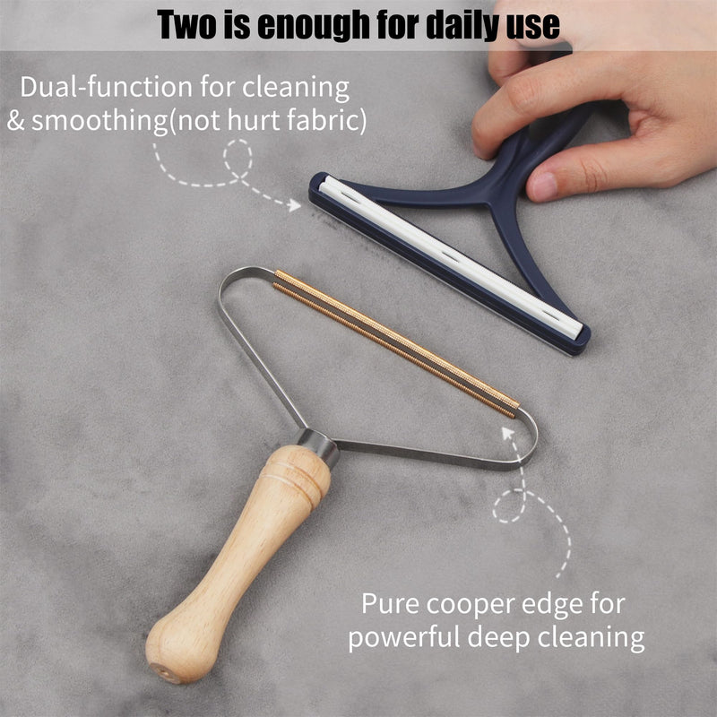 Pet Hair Remover for Couch - 2 Pack Dog Cat Hair Remover for Furniture Portable Pet Hair Fur Removal Tools Carpet Rakes Scraper for Furniture Car Mat Pet Tower Rugs - PawsPlanet Australia