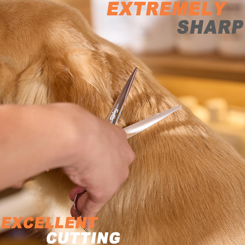 High-end Professional Dog Grooming Scissors Pet Grooming Shears 7.5 Inches Extremely Very Sharp Made Of Stainless Steel Alloy By Hand For Dog Cat Groomer 7.5inch - PawsPlanet Australia