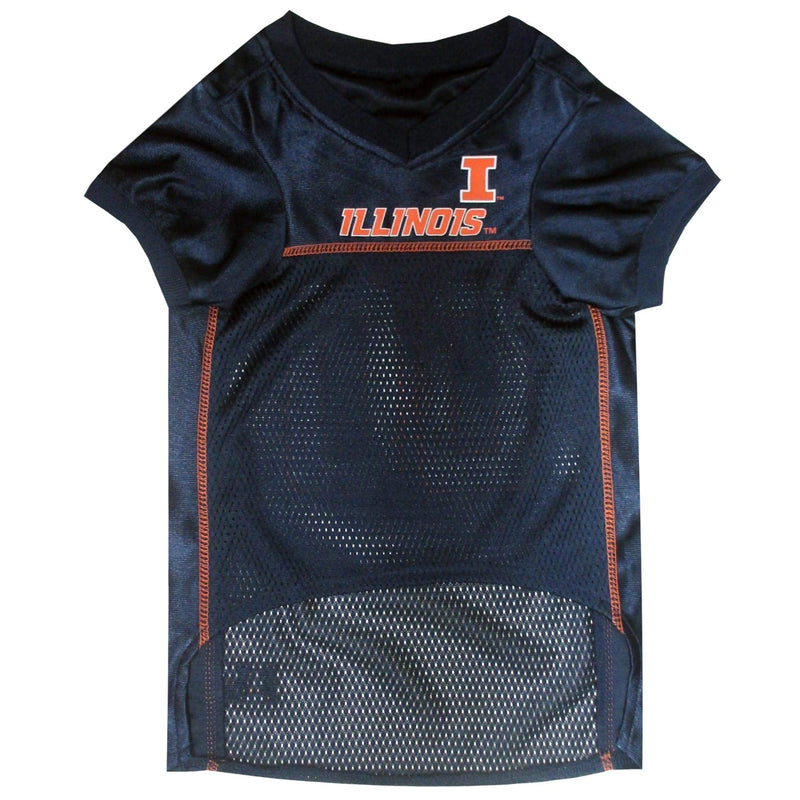 Pets First NCAA College Illinois Fighting Illini Mesh Jersey for Dogs & Cats, XX-Large. Licensed Dog Jersey with Your Favorite Football/Basketball College Team