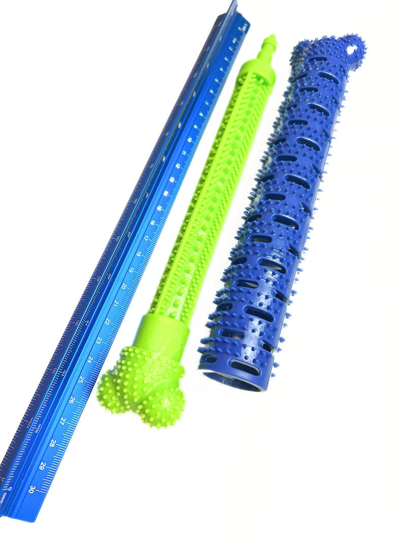 Dog Toothbrush Chew by King Kleen Int. Manual Dog Teeth Cleaning Product. Best for Cleaning Dogs, puppys, Small Dogs and Medium Dogs Teeth. Made from Durable TPR