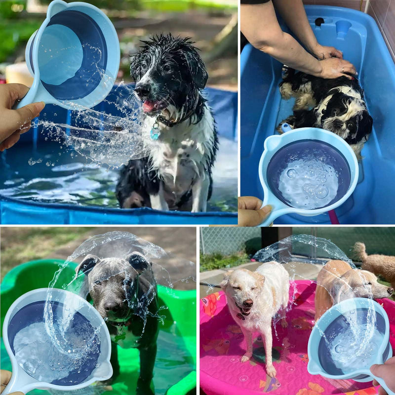 Dog Bath Rinse Cup,Portable Foldable Dog Bath Tubs Accessories,Dog Shower Bathtub Dog Pool Supplies,Dog Washing Tools,Dog Shower Attachment - PawsPlanet Australia