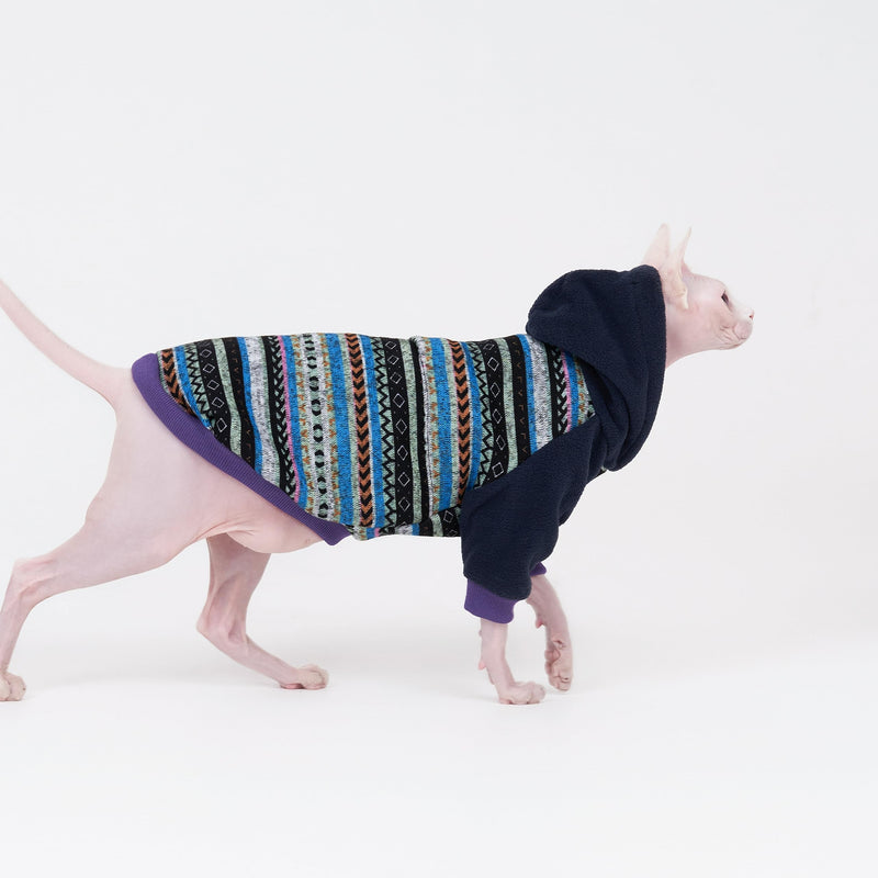 Sphynx Cat Hoodie Sweater, Cat Hoodie,Warm Fleece Sweater for cat, Knit Optic Fleece cat Hoodie Dog Clothes for Kitten Small Medium Dogs (Large) Large - PawsPlanet Australia