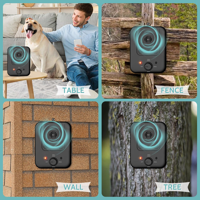 Anti Barking Device, Ultrasonic Dog Barking Deterrent Devices, Rechargeable Dog Barking Control Device, Barking Dog Silencer, Bark Box Stop Neighbors Dog from Barking (Black) Black - PawsPlanet Australia