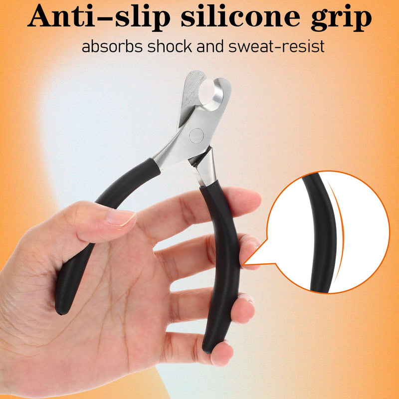 Heavy Duty Dog Nail Clippers - Cuts Thick Nails Like Butter, Wide Open Dog Nail Clippers Professional Nail-Trimmer for Large Breed with Razor Sharp Blade (Black) - PawsPlanet Australia