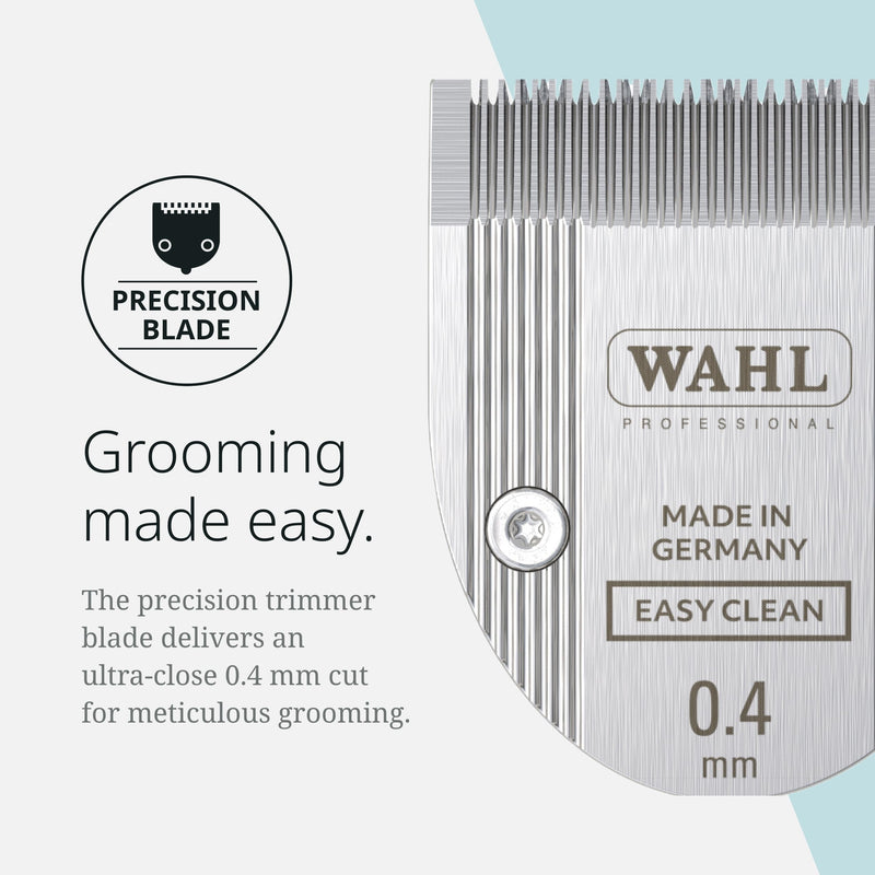 Wahl Pro Animal Easy Clean Trimmer Blade - Replacement Cat & Dog Grooming Clipper Blade - Compatible with Vetiva Mini & BravMini+ - 0.4 mm Cut Length - PawsPlanet Australia