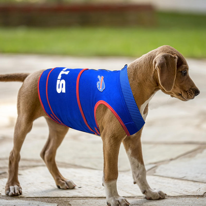 NFL BUFFALO BILLS Dog Anxiety Shirt Calming Soothing Solution Vest, for Dogs & Cats with Anxiety, Fears, Fireworks, Loud Noises, Dark, Lonely Keeps Dogs Calm and Feeling Safe, Relaxing Jacket, X-Small Extra Small - PawsPlanet Australia