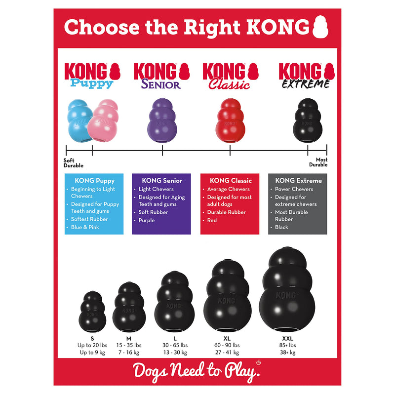 KONG - Puppy Toy Natural Teething Rubber - Fun to Chew, Chase and Fetch - for Large Puppies - Pink - PawsPlanet Australia