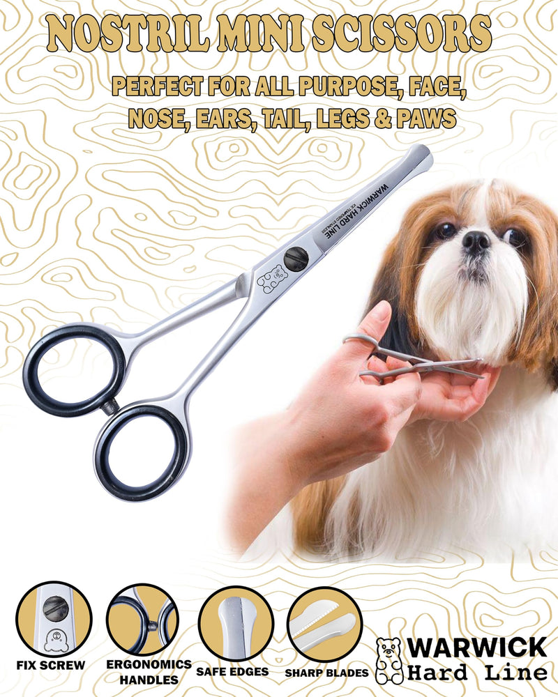 Dog Grooming Curved Scissors 6.5 Inches & Straight 4.5, Pet Grooming Scissors kit for Dogs,Cats,Rabbit & All Pets, Stainless Steel Curved Shears with safty Round tip, Perfect for Home Safe to use. - PawsPlanet Australia