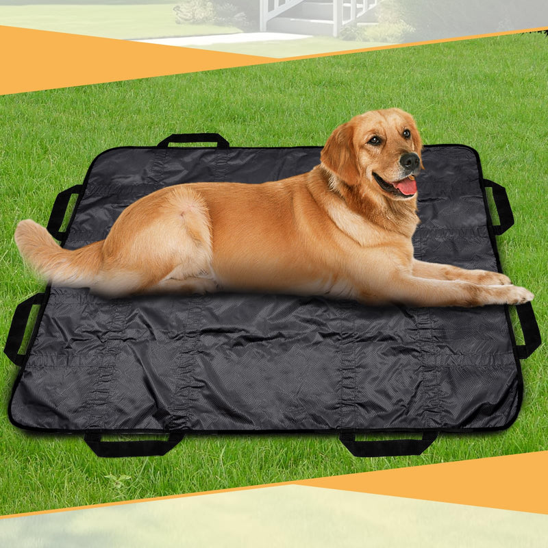 Dog Stretcher for Large Dogs, Dog Stretcher, Portable Stretcher, Emergency Animal Carrier Capable of Holding up to 300 pounds with 8 Handles(Gray) Gray 47"Lx29"W - PawsPlanet Australia