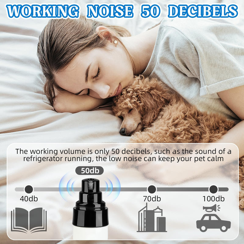 2-Speed Silent Groom Pro Nail Grinder, Rechargeable Quiet Dog Nail Trimmer, Gentle Electric Pet Nail Grinder Tool for Medium Small Dogs & Cats - PawsPlanet Australia