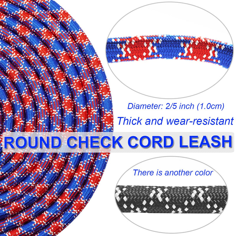 Mycicy 12ft 15ft 22ft 30ft 50ft Tie-Out Long Line Training Rope Leash, Heavy Duty Nylon Recall Lead for Small Medium Large Extra Large Dogs Blue red