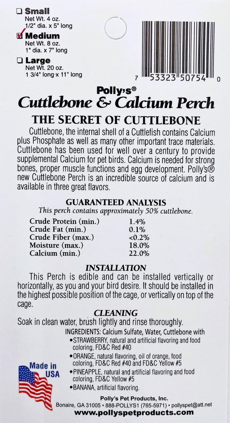 Cuttlebone & Calcium Perch Medium Pineapple Yellow - PawsPlanet Australia