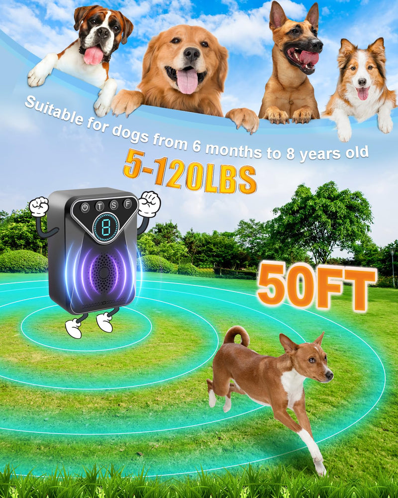 Anti Barking Devices, Ultrasonic Dog Bark Deterrent, Dog Barking Deterrent Devices, Anti Barking Device for Dogs 50ft Long Range, Dog Barking Stopper for Dog Training, Indoor &Outdoor Black - PawsPlanet Australia