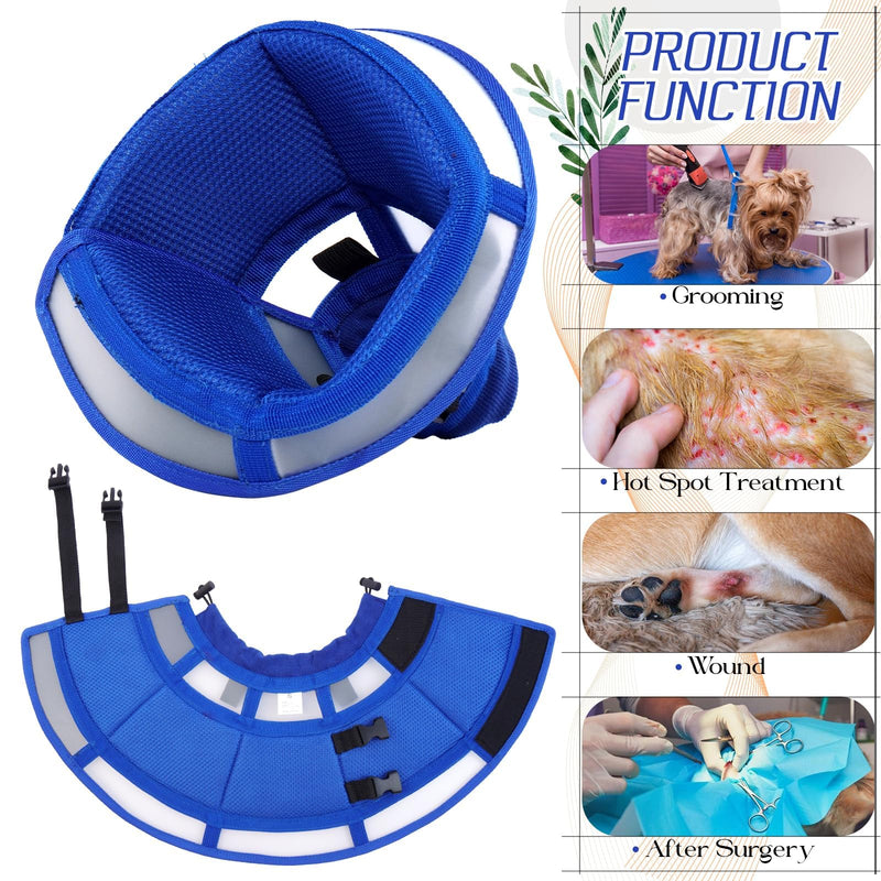 Dora Bridal Dog Cone Collar for Small Dogs After Surgery, Soft Comfy Recovery Pet Cone Alternative, Adjustable Elizabethan Collar for Dogs to Stop Licking, Blue, S RoyalBlue
