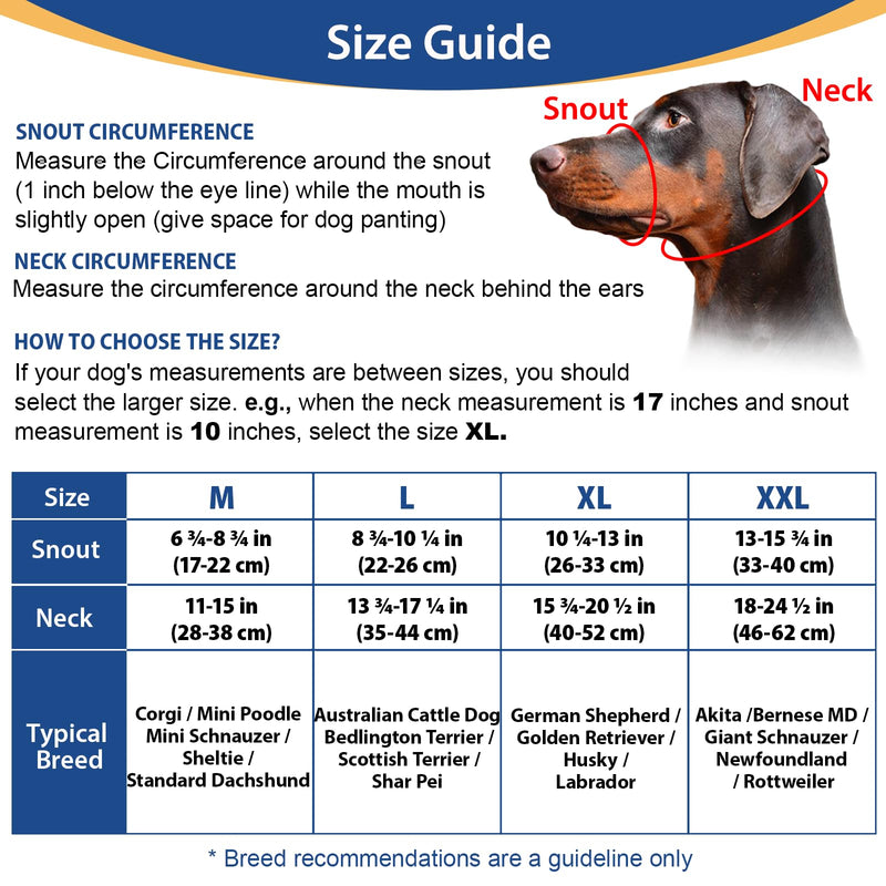 BARKLESS Head Collar for Dogs, No Pull Head Halter for Large Medium Small Dogs, Dog Halter Stops Heavy Pulling, Muzzle Leash with Padded Safety Strap for Walking Training(Black, L) L (Snout 8 ¾-10 ¼") Black