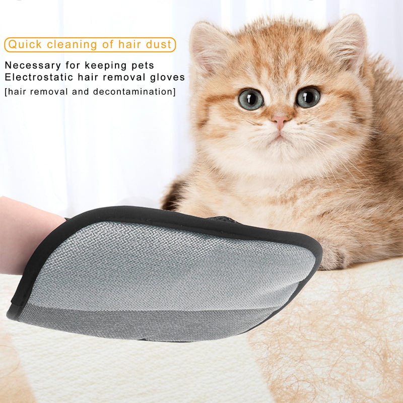 2 PCS Pet Hair Remover Glove Reusable cat and Dog Hair Remover Static dehairing Gloves for Sofas, Furniture, Carpets, car Seats, pet Grooming cat and Dog dehairing Tools - PawsPlanet Australia