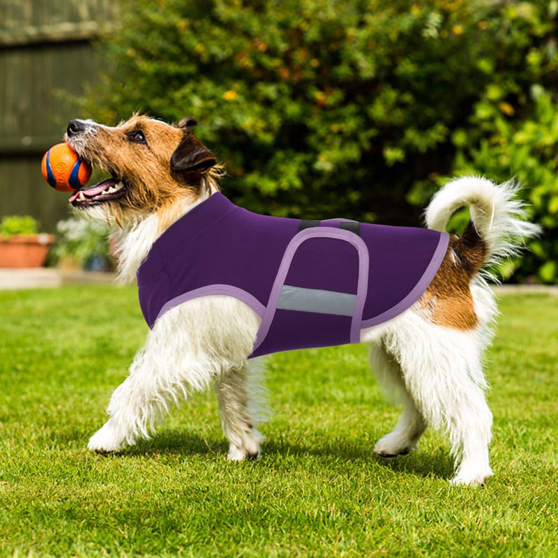 IECOii Dog Anxiety Vest,Comfy Pet Calming Jacket,Adjustable Relief Coat for Dog Anti-Anxiety Jacket for Thunderstorm,Firework, Separation,Travel,Vet Visit,Pet Calming Shirt,Keep Doggy Calm,Purple,XS XS(Chest Girth:11.8-16.1") Purple
