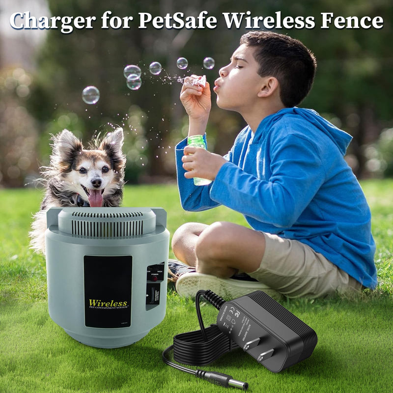 19V Power Cord for PetSafe Wireless Fence Charger Compatible with PetSafe IF-100 IF-101 PIF-300 RFA-443 300-034 650-231 PIF00-15001 RFA-554 RFA-584 Wireless Fence Pet Containment System AC Adapter