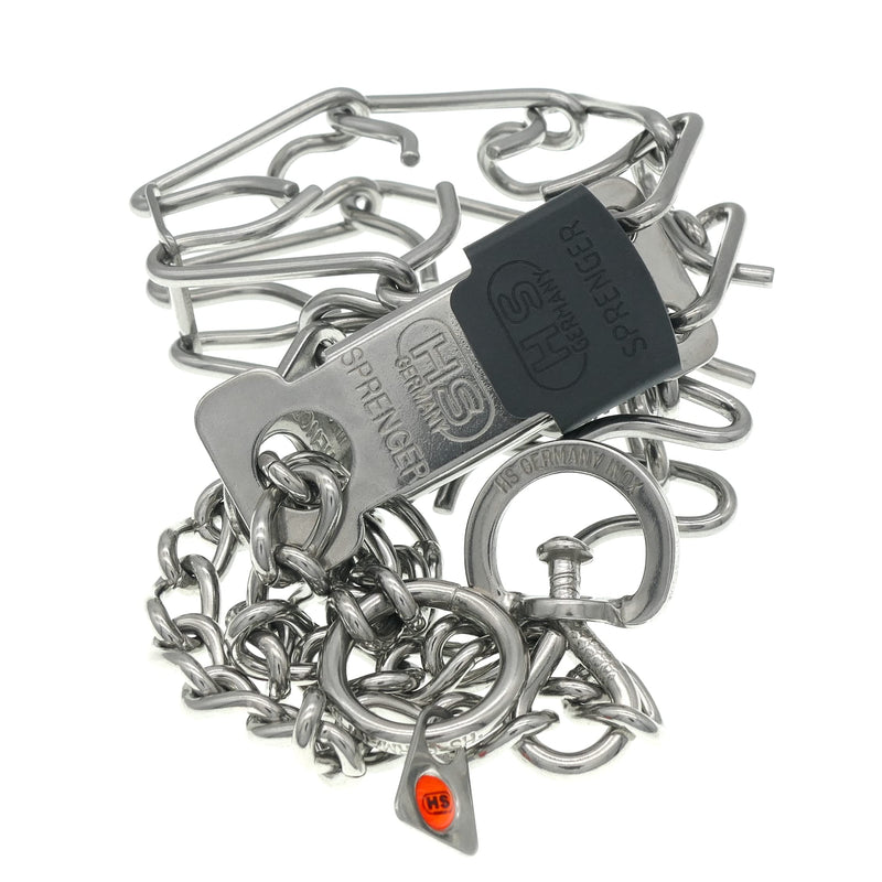 Herm Sprenger Stainless Steel Dog Collar with Quick Release ClicLock Buckle for Small Medium Large Dogs Training Collar for Dogs Made in Germany (23in x 3.2mm) 23in x 3.2mm (neck size up to 19in) - PawsPlanet Australia