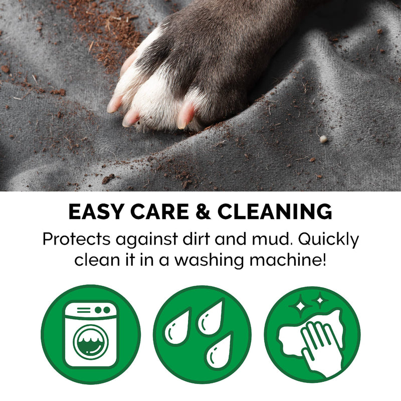 Furhaven Waterproof Throw Blanket for Dogs & Indoor Cats, Washable - Two-Tone Luxe Velvet Dog Blanket - Granite Gray, Extra Large/XL X-Large - PawsPlanet Australia