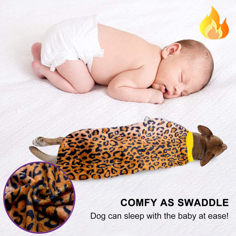 LovinPet Pet Jackets for Large Dogs - Lightweight Warm Pet Coats, Skin-Friendly Flannel Fabric Clothes for Pitbull, Loquat Rough Leopard Prints, Warm Dog Clothes for Pitbull Breeds,Brown 2XL - PawsPlanet Australia
