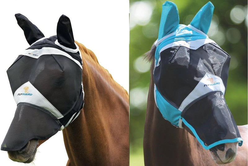 Jamal Shires Fine Mesh Fly Mask with Ears and Nose - Teal