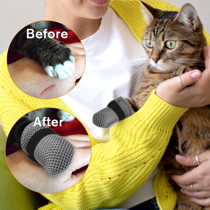 4 Pcs Cat Mittens to Prevent Scratching Adjustable Cat Claw Protectors Covers Mesh Breathable Cats Shoes Kitten Shoes Socks Booties Anti Scratch Kitten Foot Covers for Pet Bathing Cutting Nails - PawsPlanet Australia