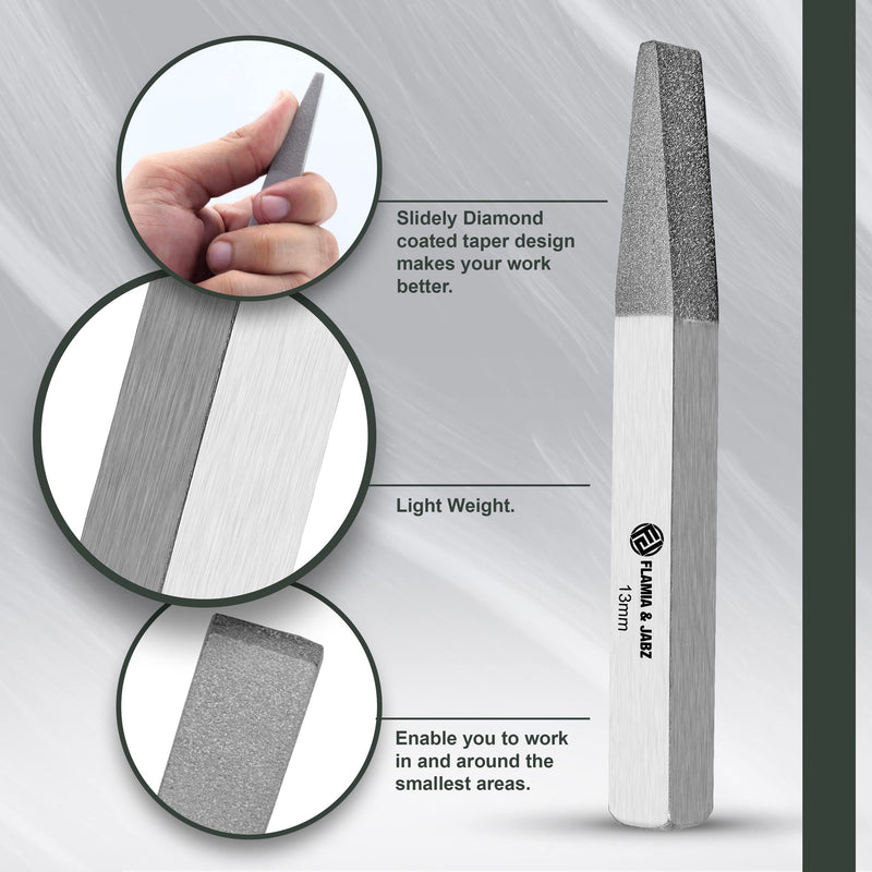 FLAMIA & JABZ Stripping Metal Stones & Nail file for Dogs, Cats & Pets (13 MM) 13 MM Stripping Metal