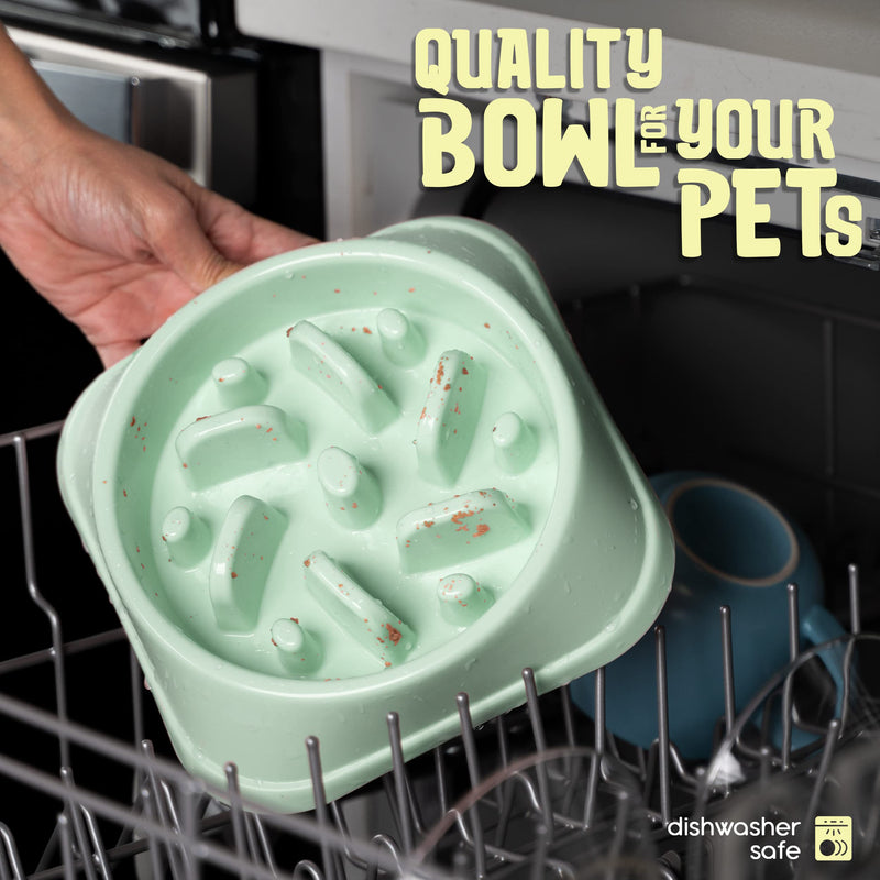 Slow Feeder Dog Bowl (Small/Medium Dogs) - Anti Choke, Anti Bloat - Medium Dog Bowl Slow Feeder Slow Feeder Dog feeders to Slow Feeding Dog Bowls (Mint Green) Mint Green - PawsPlanet Australia