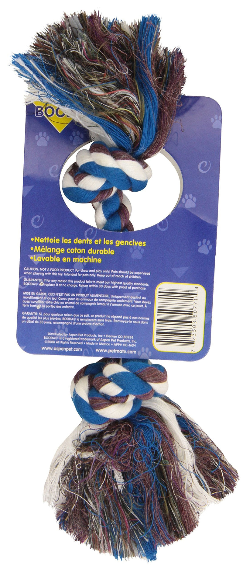 Petmate Booda Two Knot Rope Bone, Multicolored, Small - PawsPlanet Australia