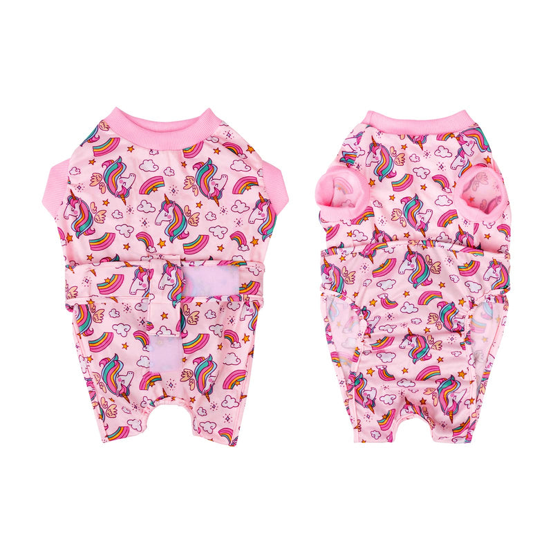 CuteBone Dog Surgery Recovery Suit Cat Surgical Onesie Female Body Suits Male Prevent Pet from Licking Wounds SSF02L Large Unicorn - PawsPlanet Australia