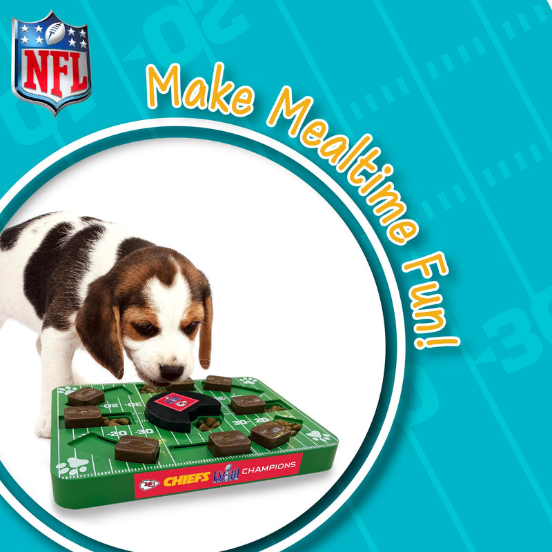 Pets First NFL Superbowl Champion Puzzle Toy, Puzzle Treat Dog Toy, Interactive Dog Treat Toy, Football Champ Slow Feeding Toy - PawsPlanet Australia