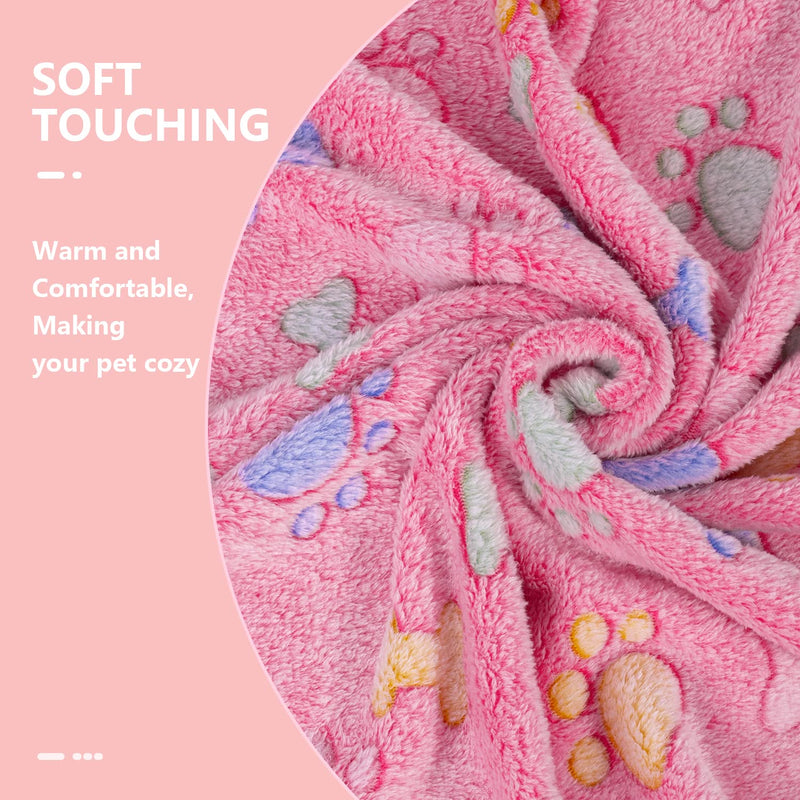 LeapSheep Pet Blankets for Dogs Cats - 3Pack Bone Pattern Super Soft Fluffy Dog Blankets for Small Medium Large Doggy Kitten (Bone, Large) Large 41''x31'' - PawsPlanet Australia