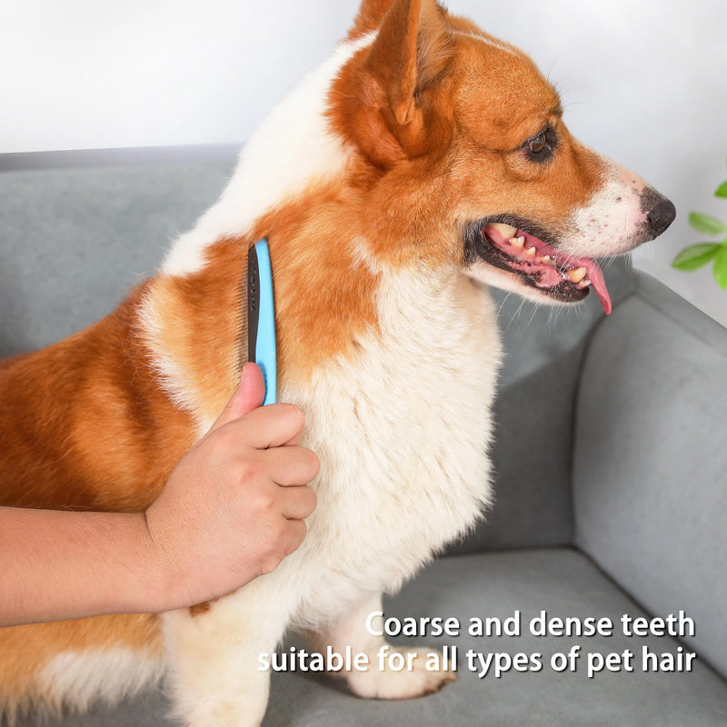 Pet Dematting Tool 2 Pack Double Sided Undercoat Rake & Dematting Comb for Cats and Dogs for Detangling Matted or Knotted Undercoat Hair (Black, Small) Black - PawsPlanet Australia