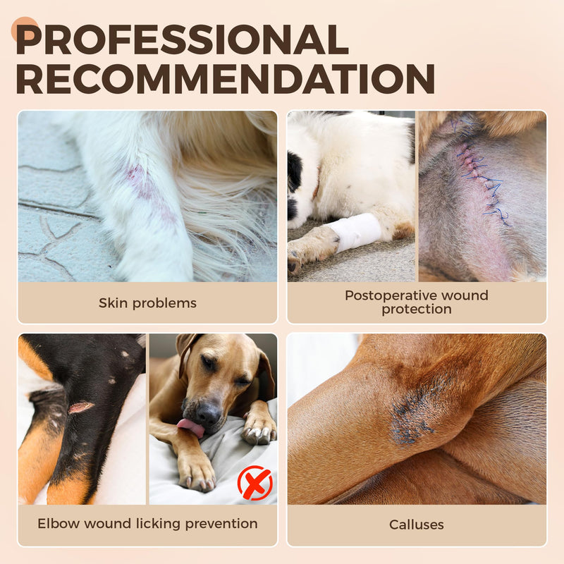 Dog Recovery Sleeve Front Leg Prevent Dog from Licking Wound, Dog Leg Sleeve is Made of Yoga Fabric, Dog Dleeve to Prevent Licking is Breathable, Suitable for Summer, Cone Collar Alternative L double leg black - PawsPlanet Australia